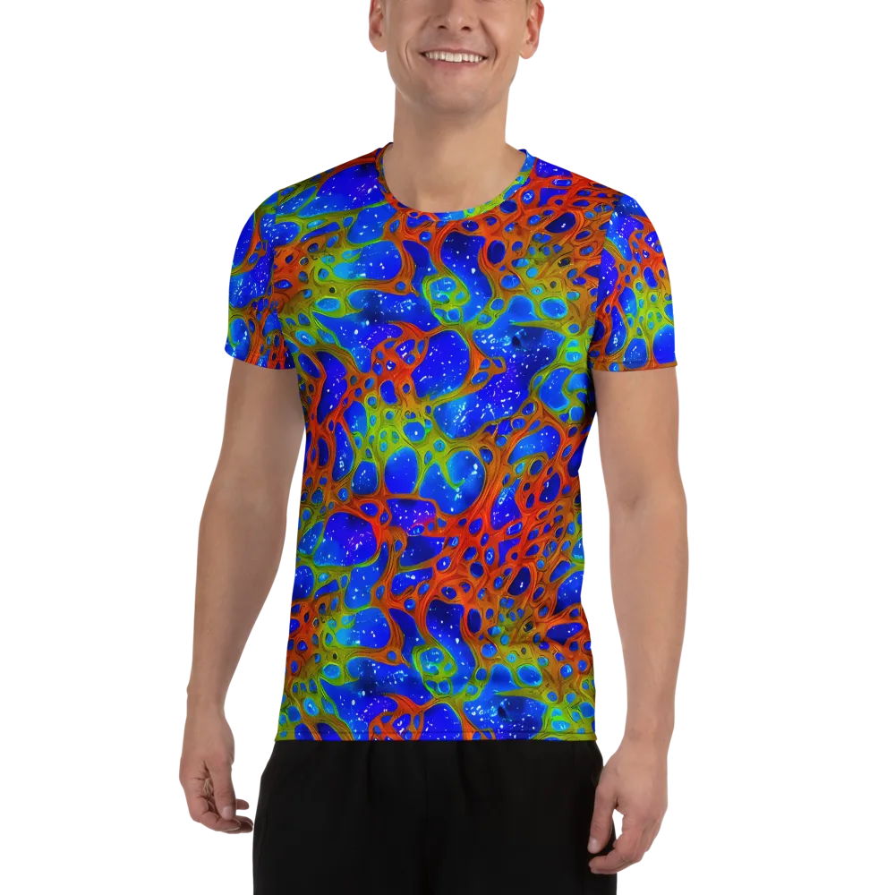 Electric Microcosm on Men's Athletic T-Shirt — Front