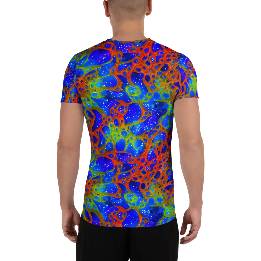 Electric Microcosm on Men's Athletic T-Shirt — Back