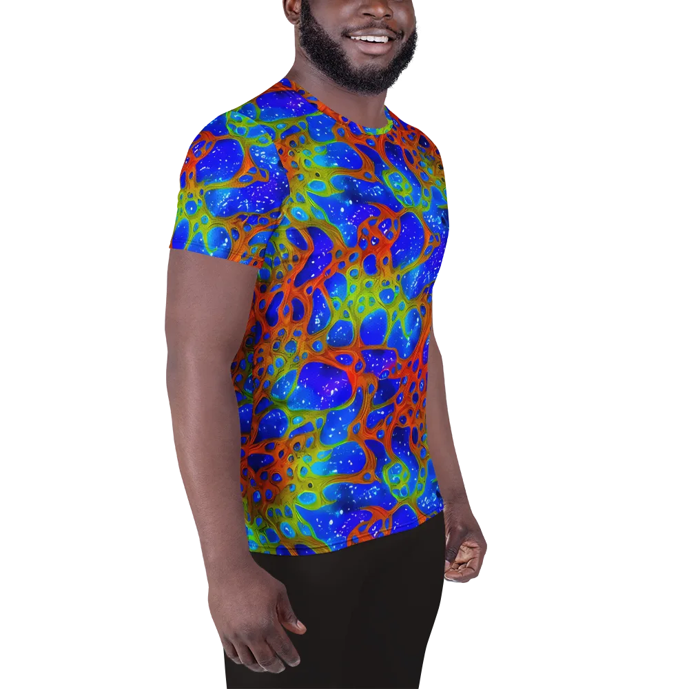 Electric Microcosm on Men's Athletic T-Shirt — Right