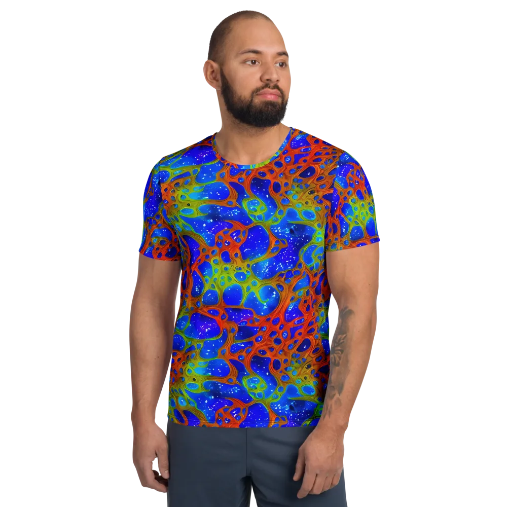 Electric Microcosm on Men's Athletic T-Shirt — Front