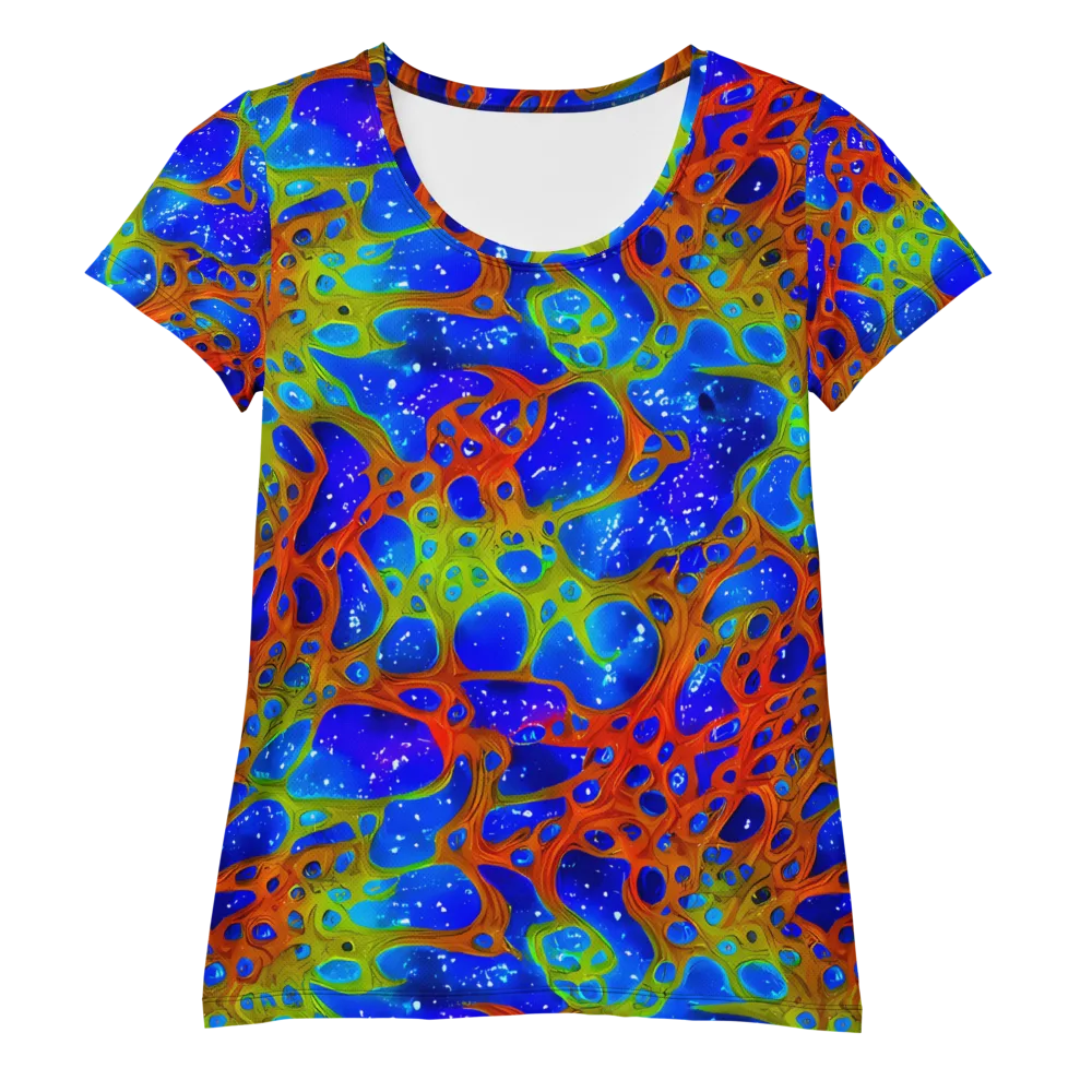 Electric Microcosm on Women's Athletic T-Shirt — Front