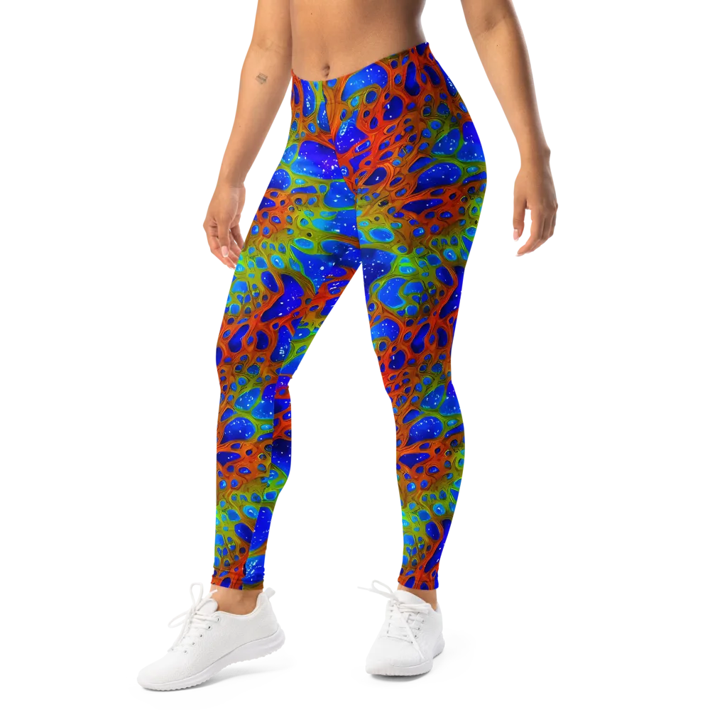 Electric Microcosm on Leggings — Left Front