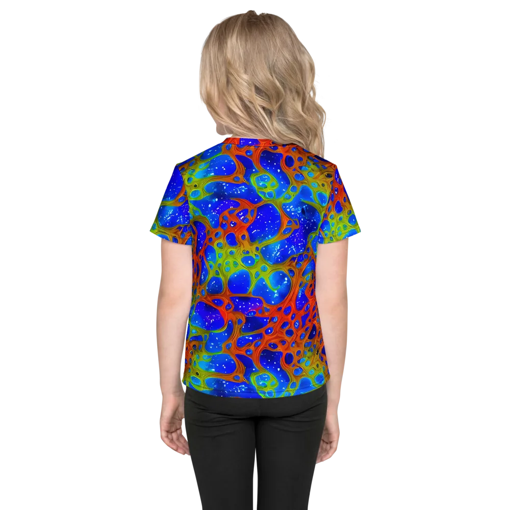 Electric Microcosm on Kids Crew Neck T-Shirt — Back