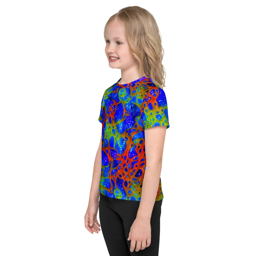 Electric Microcosm on Kids Crew Neck T-Shirt — Left