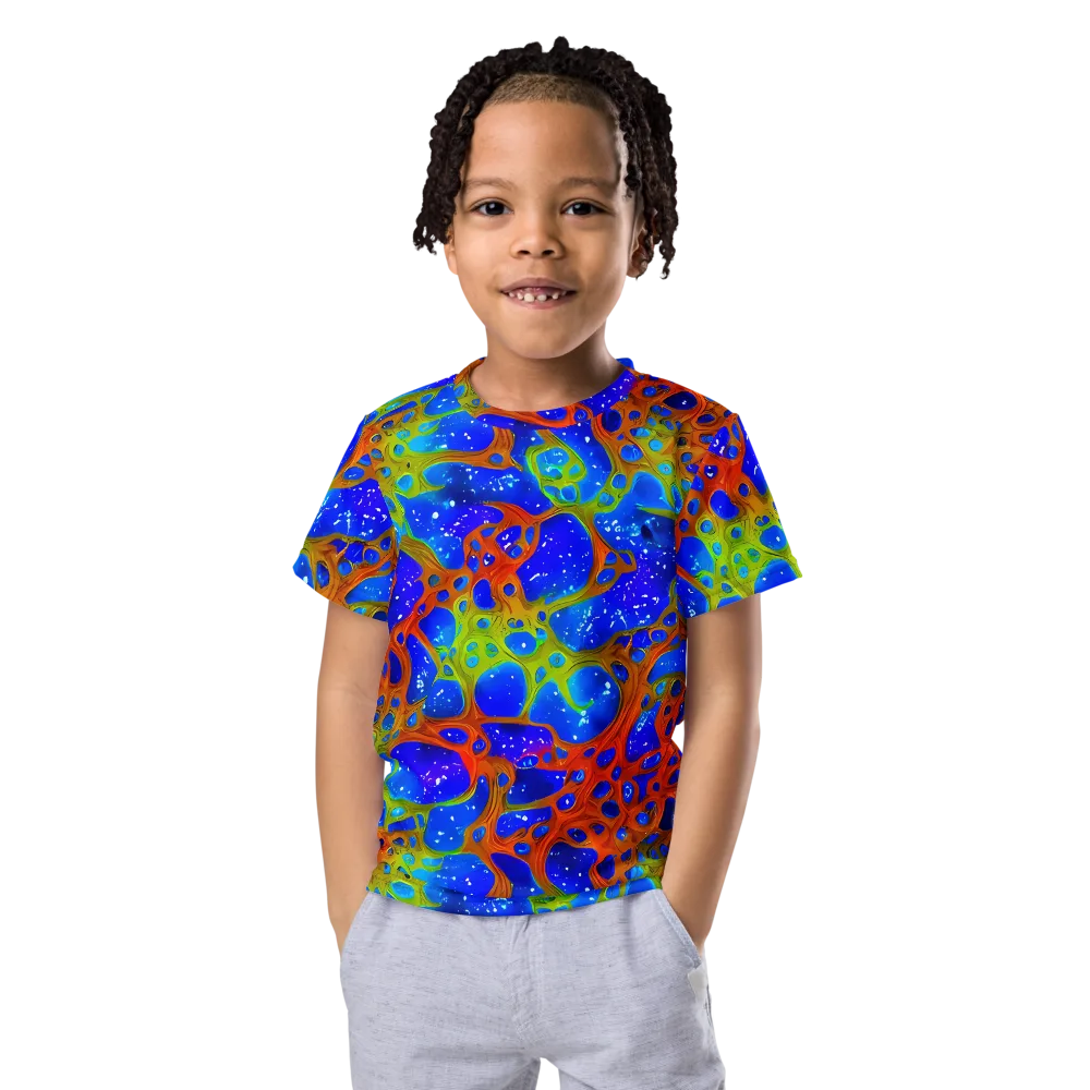 Electric Microcosm on Kids Crew Neck T-Shirt — Front