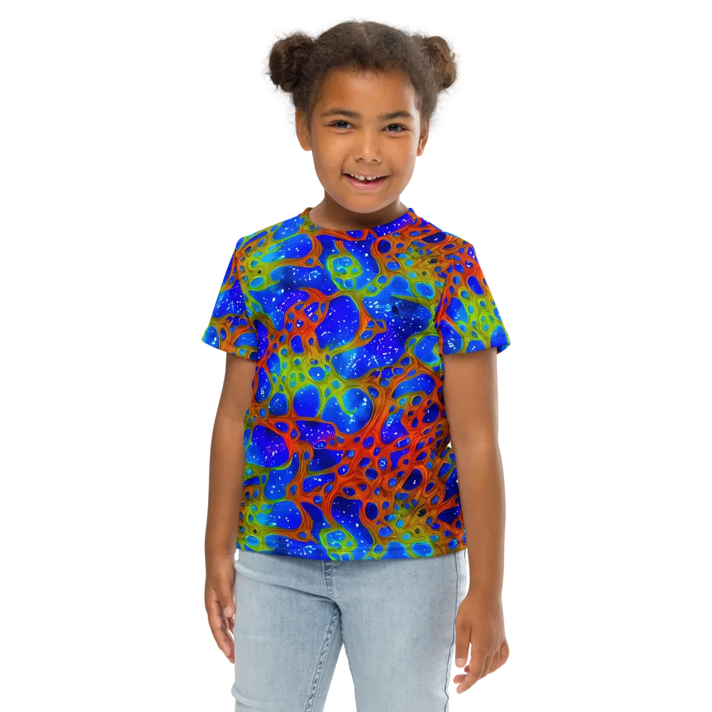 Electric Microcosm on Kids Crew Neck T-Shirt — Front
