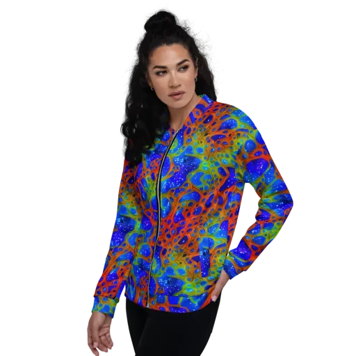 Electric Microcosm on a Bomber Jacket