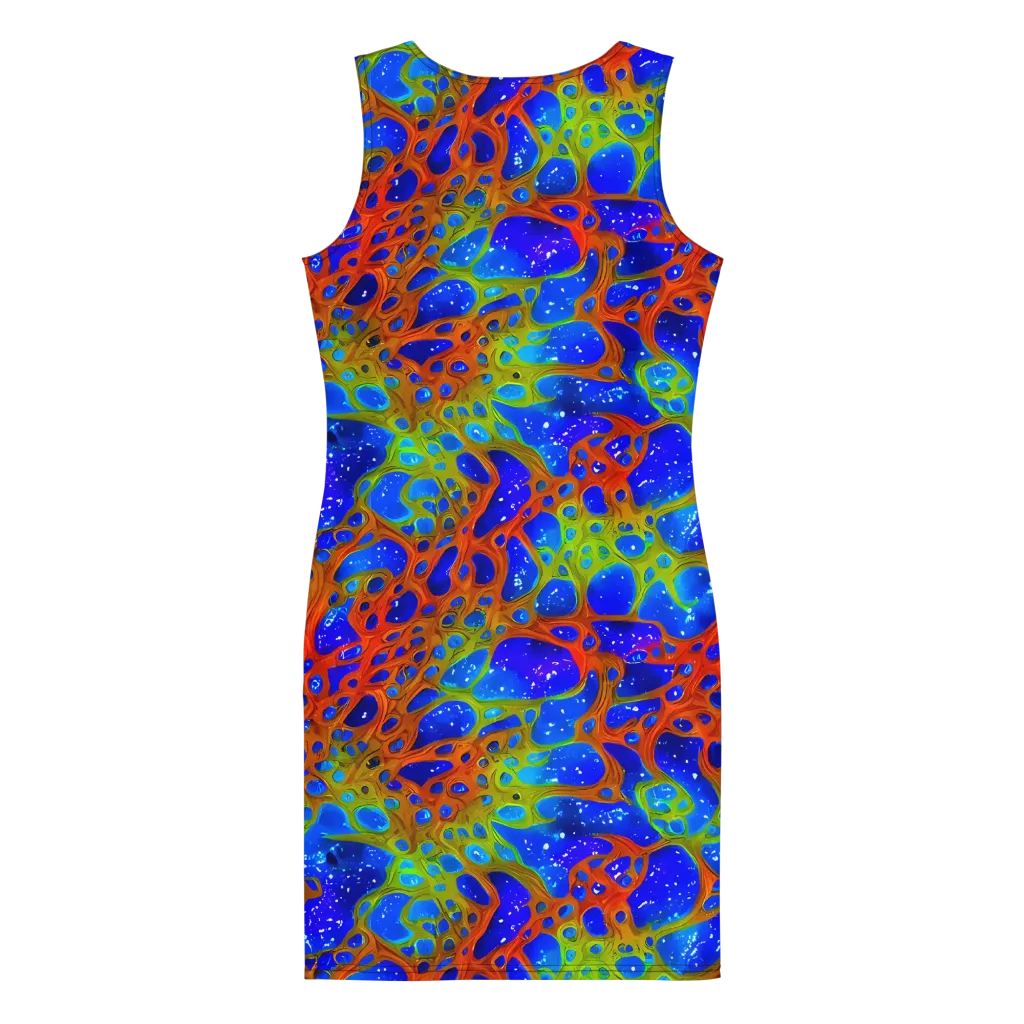 Electric Microcosm on Bodycon Dress — Back