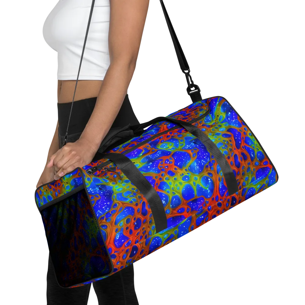Electric Microcosm on Duffle Bag — Front