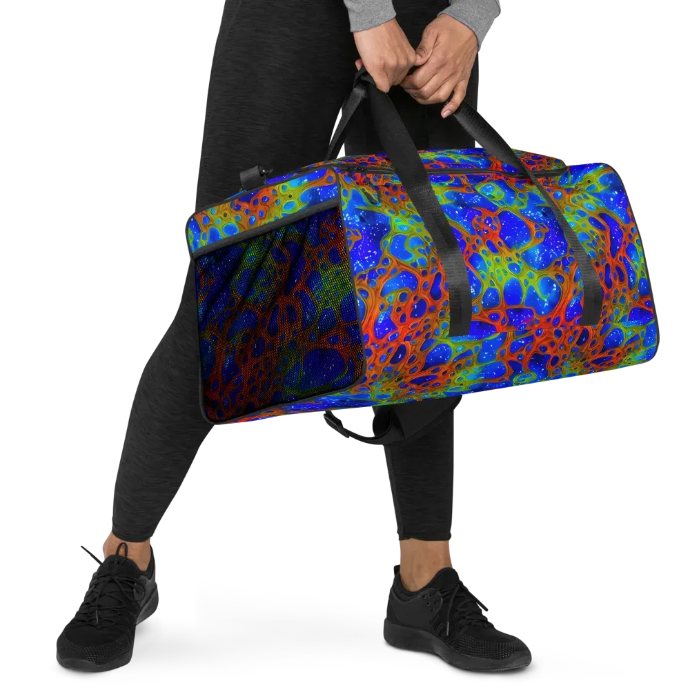 Electric Microcosm on Duffle Bag — Right Front