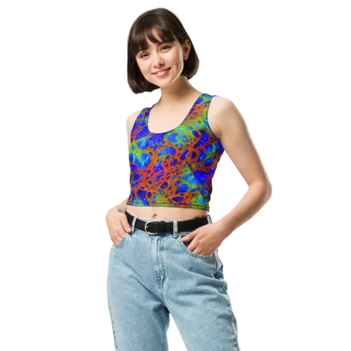 Electric Microcosm on a Crop Top