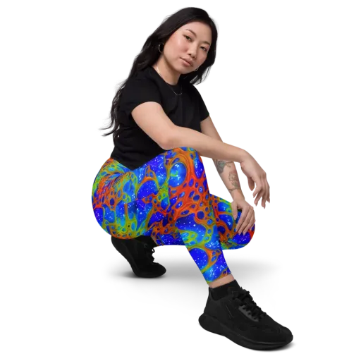 Electric Microcosm on a Leggings with Pockets