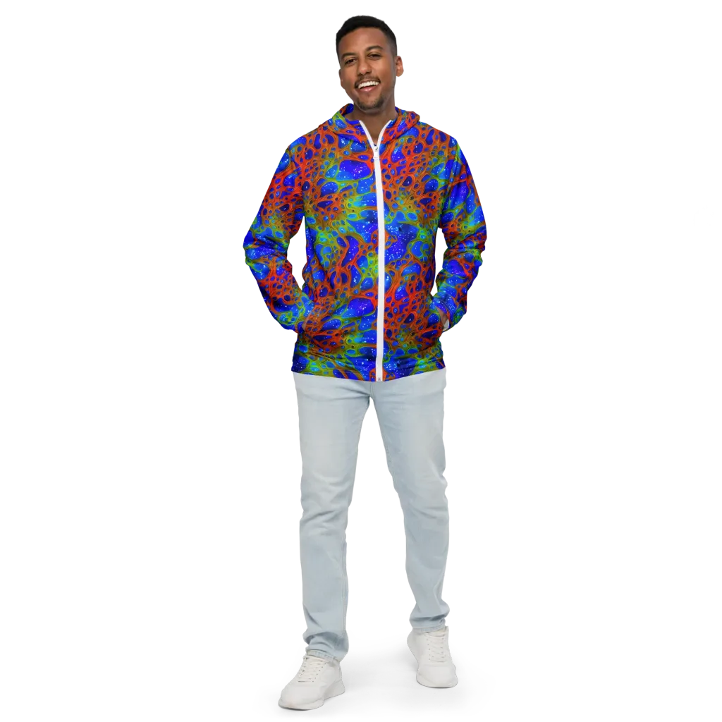 Electric Microcosm on Men's Windbreaker — Front