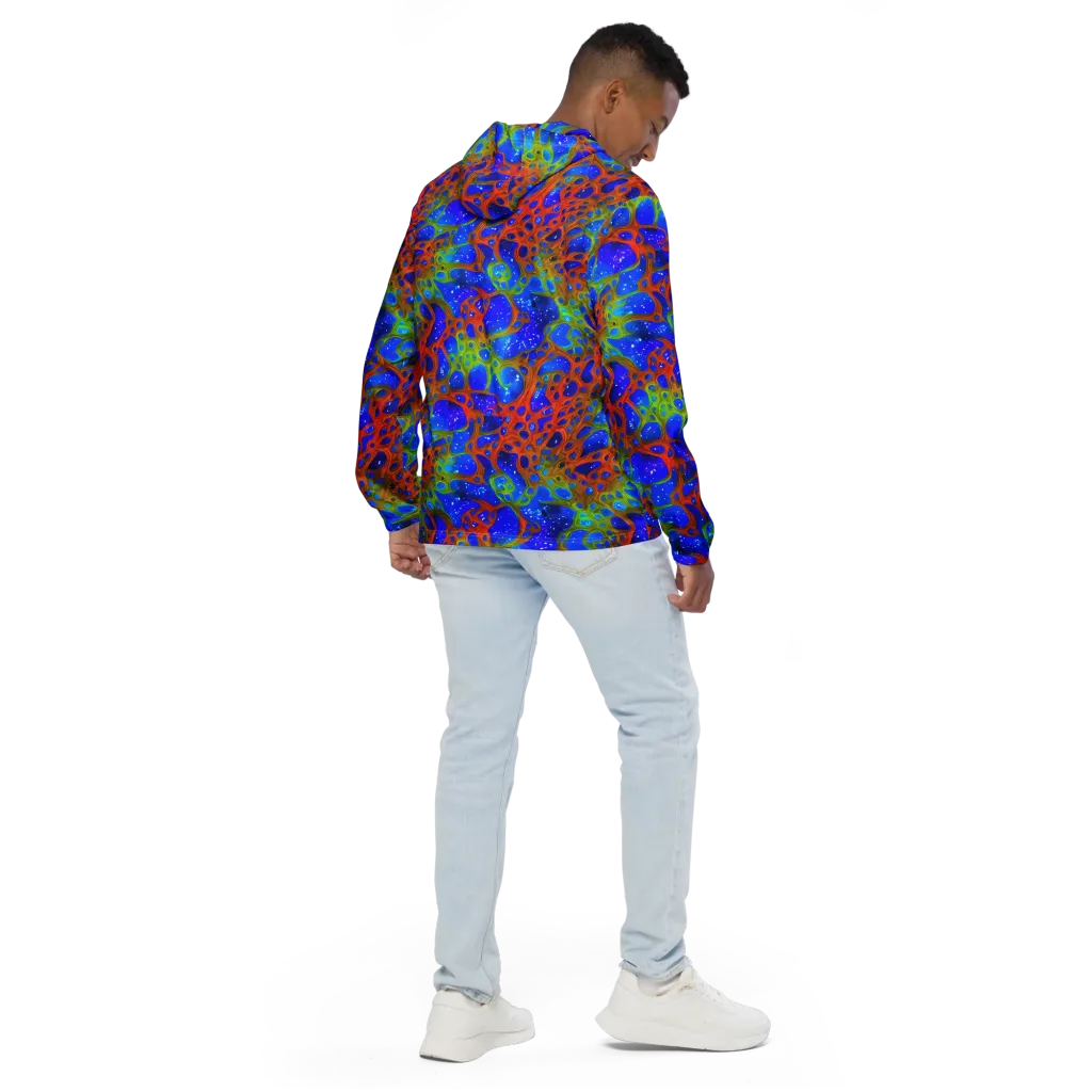 Electric Microcosm on Men's Windbreaker — Back