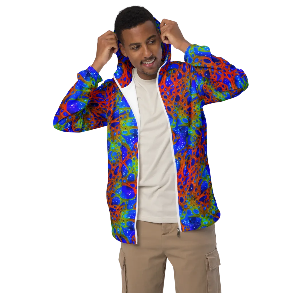 Electric Microcosm on Men's Windbreaker — Front