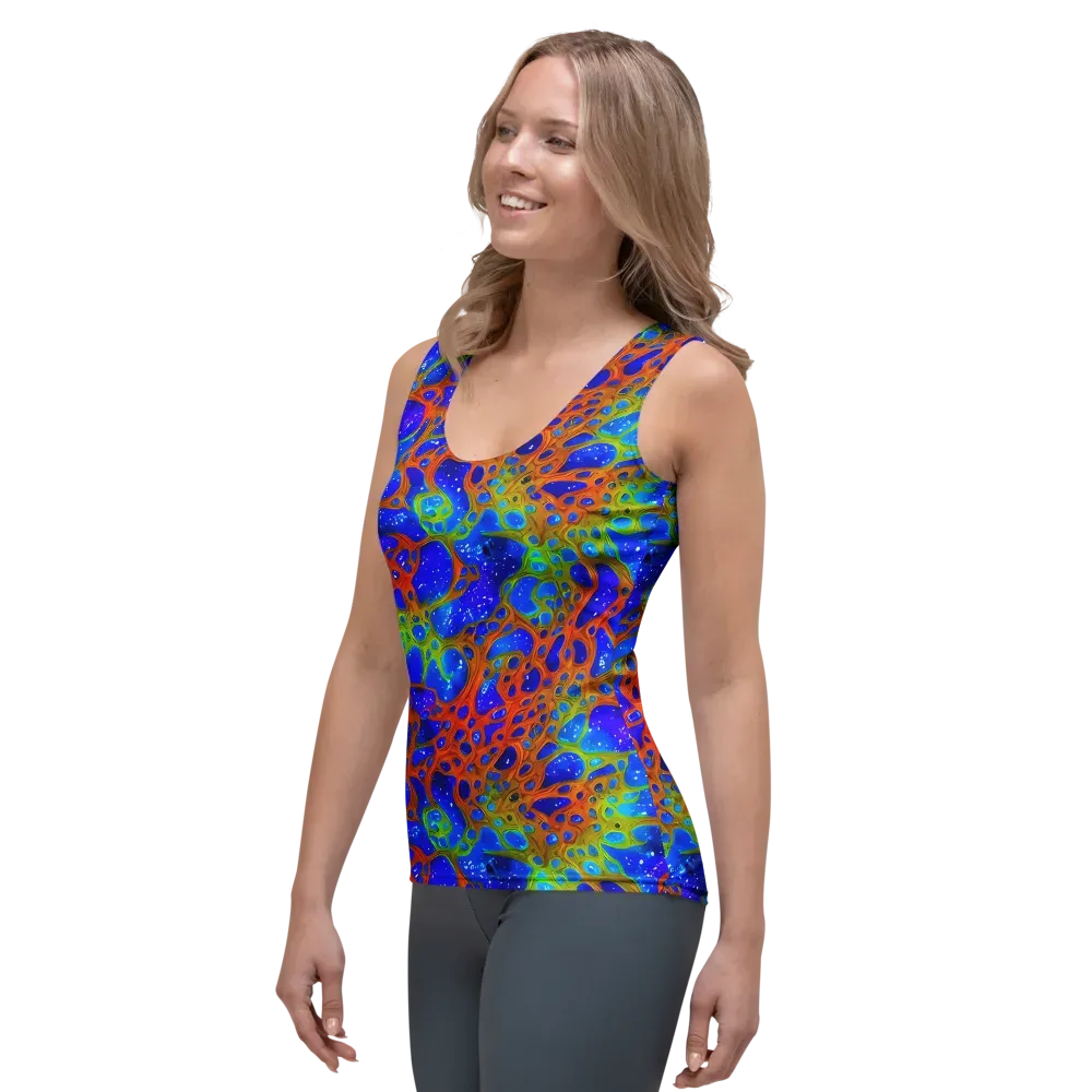 Electric Microcosm on Women's Tank Top — Left Front