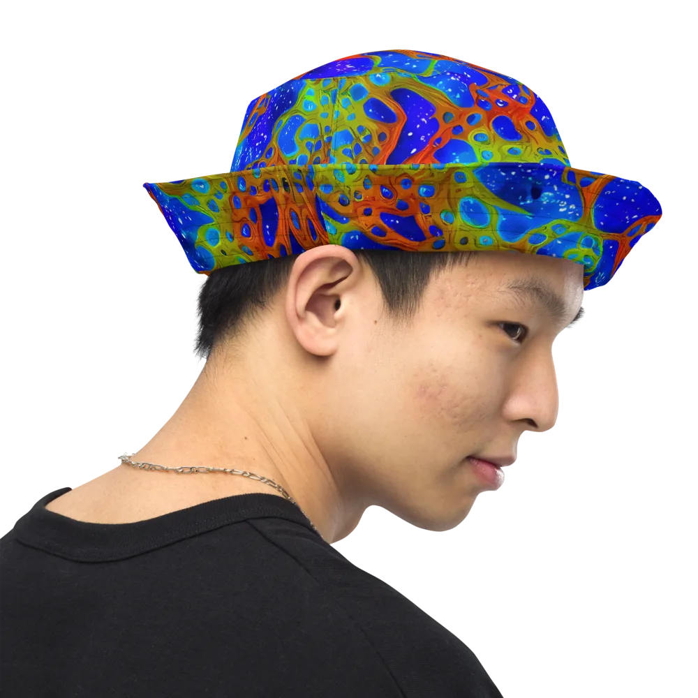 Electric Microcosm on Reversible Bucket Hat — Right Outside