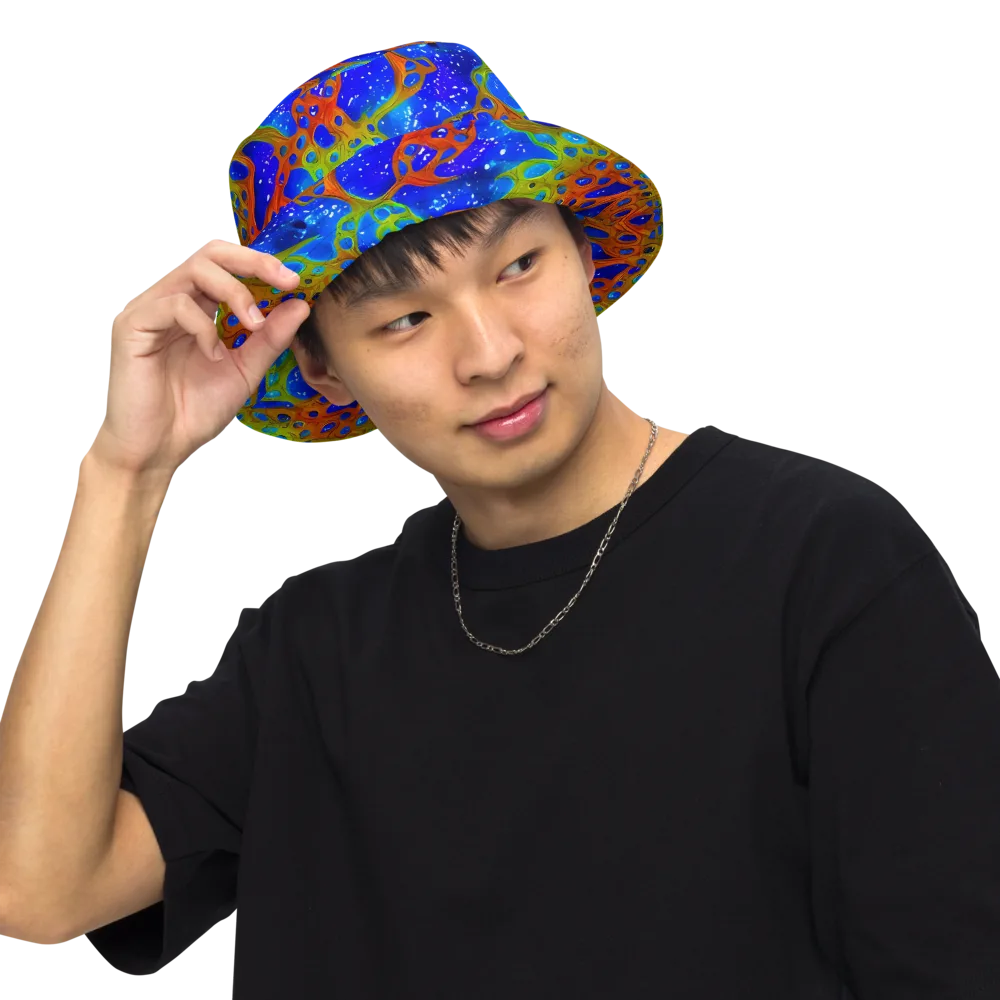 Electric Microcosm on Reversible Bucket Hat — Front Inside