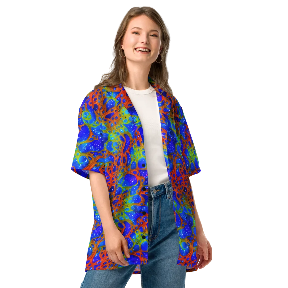 Electric Microcosm on Button Shirt — Front