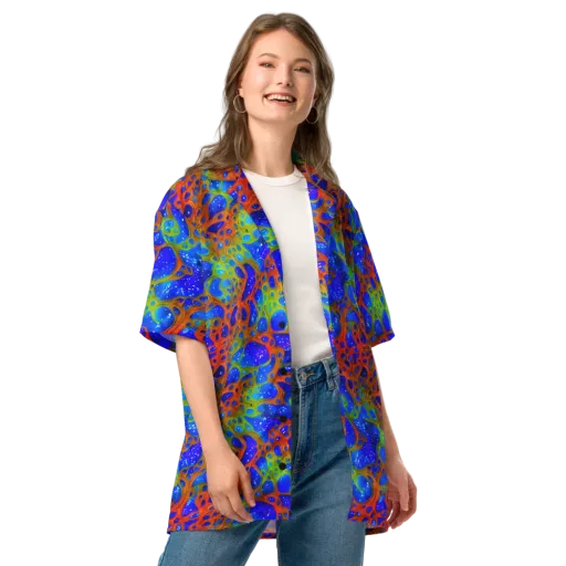 Electric Microcosm on a Button Shirt