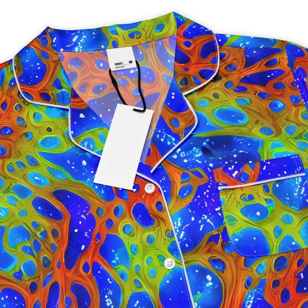 Electric Microcosm on Women's Short Sleeve Pajama Top — Product details
