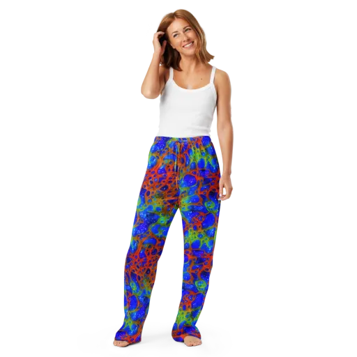 Electric Microcosm on a Women's Pajama Pants