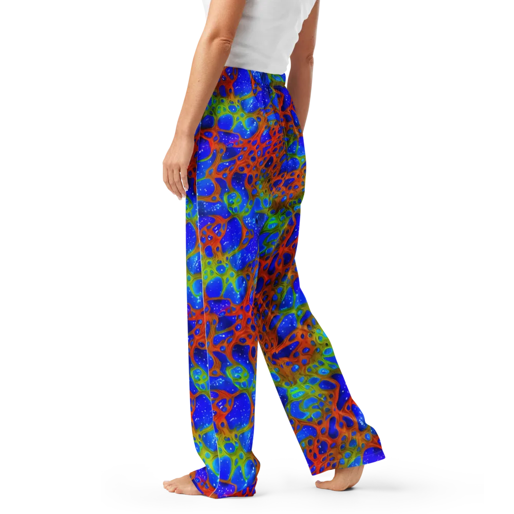 Electric Microcosm on Women's Pajama Pants — Left