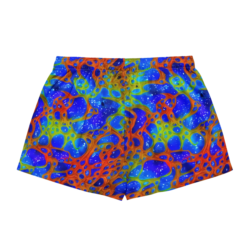 Electric Microcosm on Women's Pajama Shorts — Back