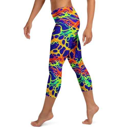 Radiant Organism on a Capri Leggings
