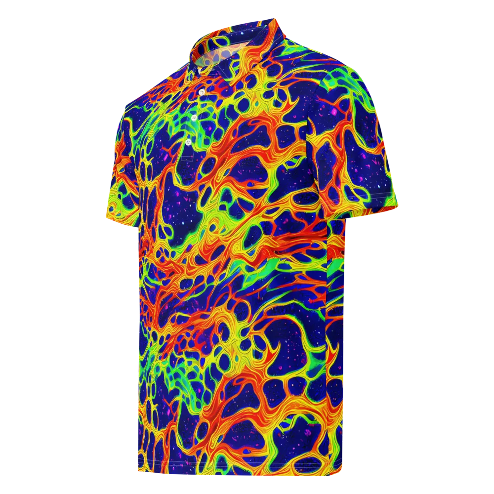 Radiant Organism on Men's Slim Fit Polo Shirt — Left Front