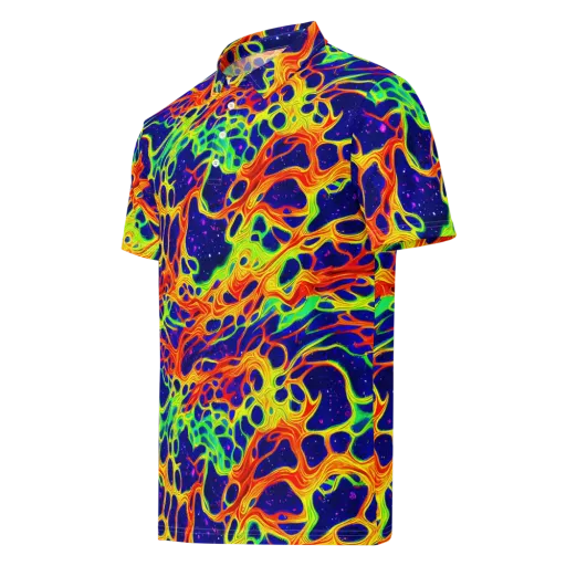 Radiant Organism on a Men's Slim Fit Polo Shirt