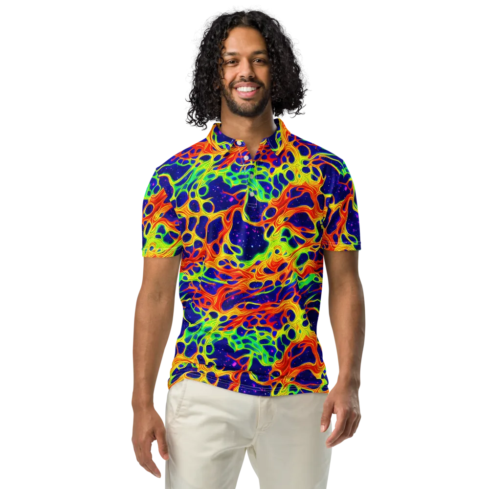 Radiant Organism on Men's Slim Fit Polo Shirt — Front