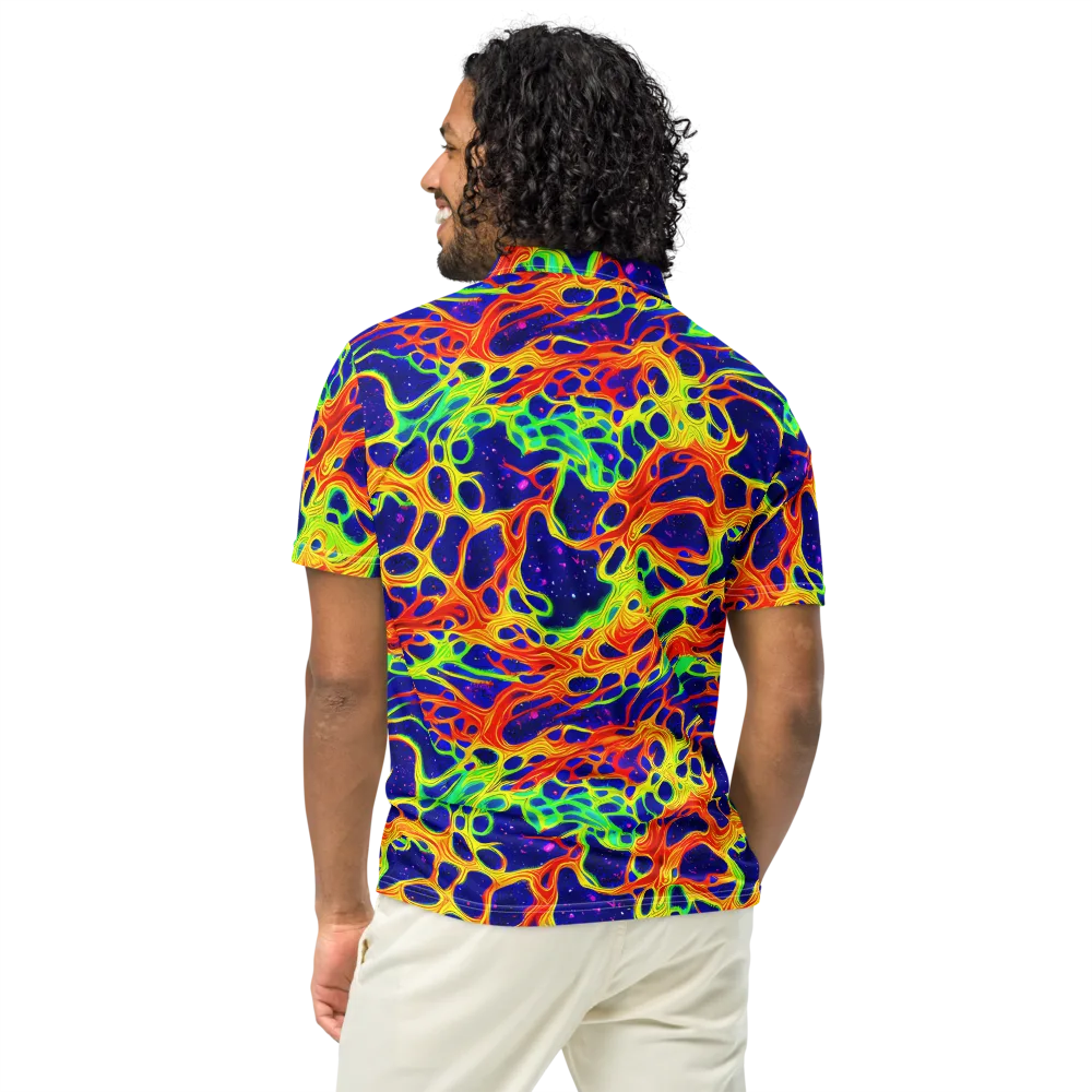 Radiant Organism on Men's Slim Fit Polo Shirt — Back