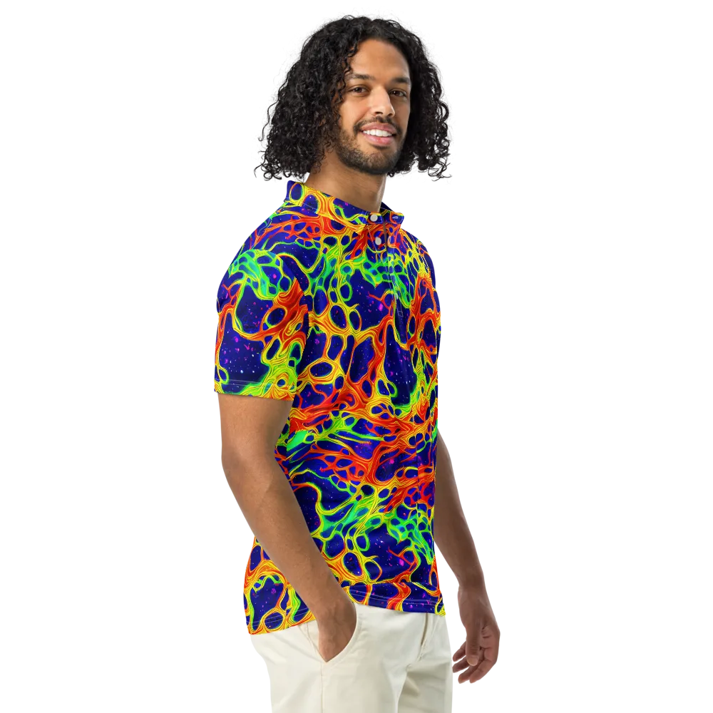 Radiant Organism on Men's Slim Fit Polo Shirt — Right Front
