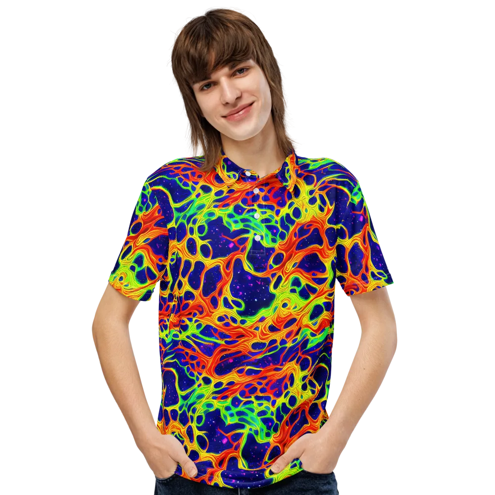 Radiant Organism on Men's Slim Fit Polo Shirt — Front