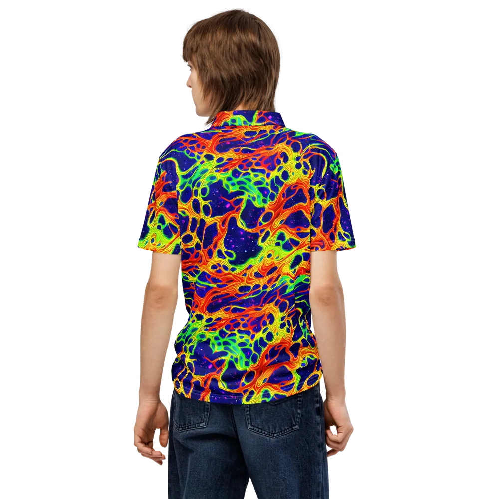 Radiant Organism on Men's Slim Fit Polo Shirt — Back