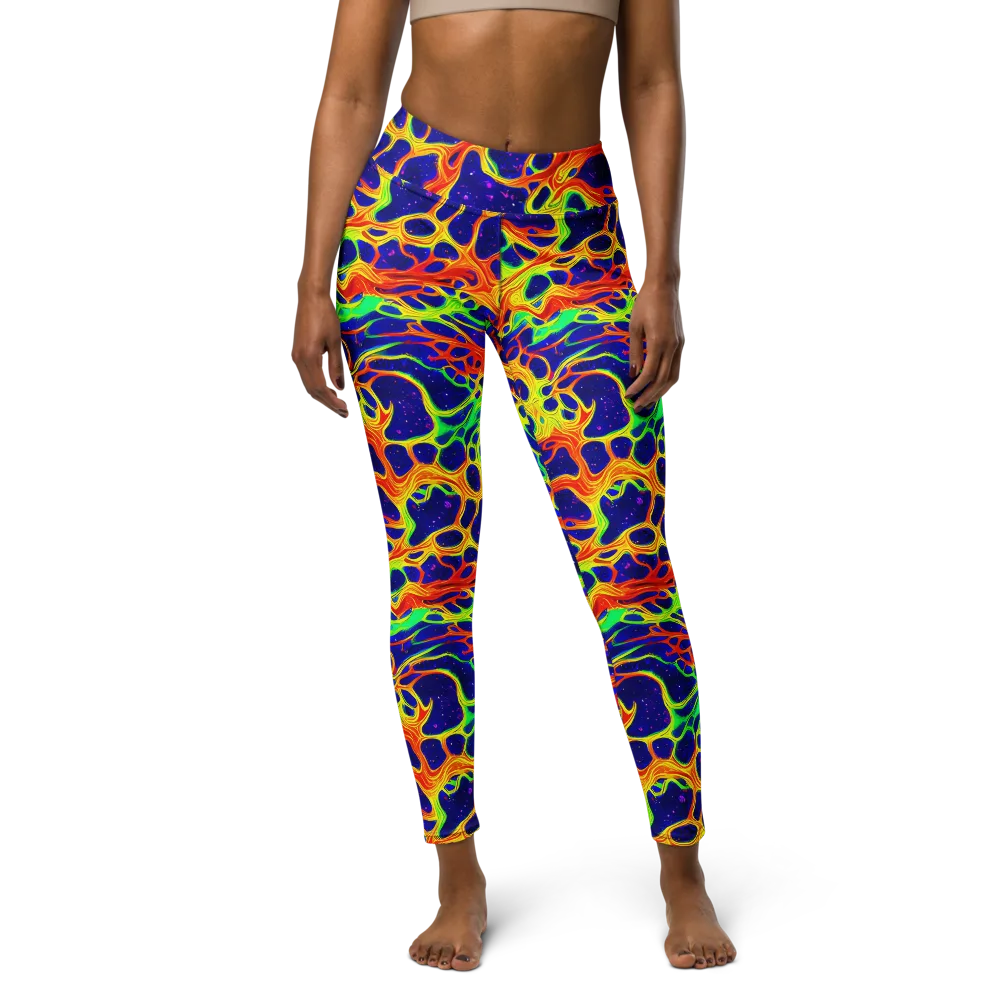 Radiant Organism on Yoga Leggings — Front