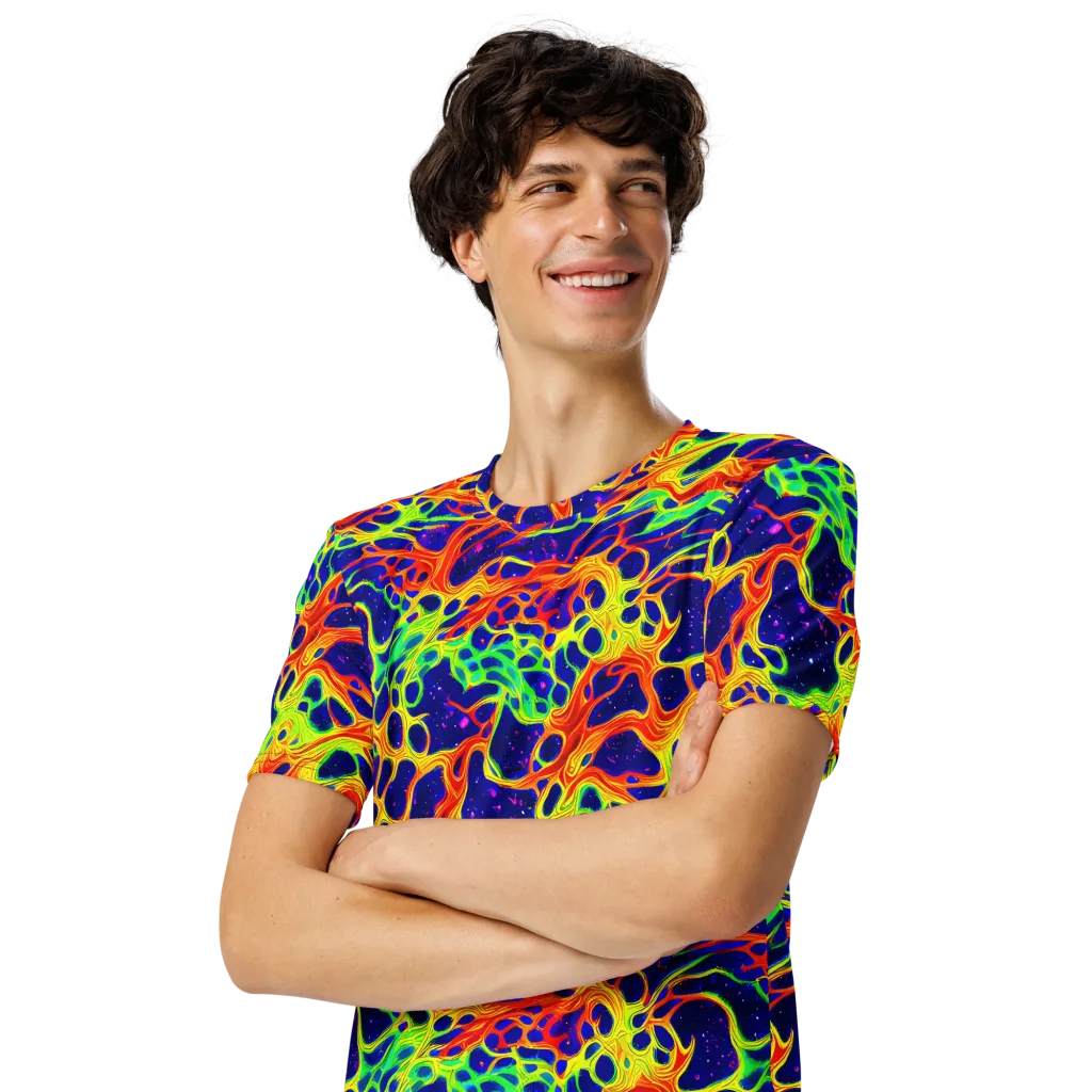 Radiant Organism on Men's Crew Neck T-Shirt — Left Front