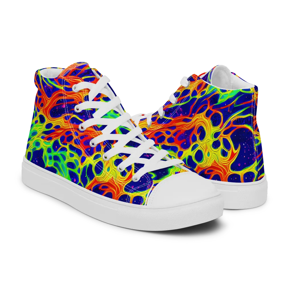 Radiant Organism on Men's High Top Canvas Shoes — Right