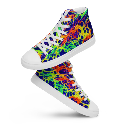Radiant Organism on a Men's High Top Canvas Shoes