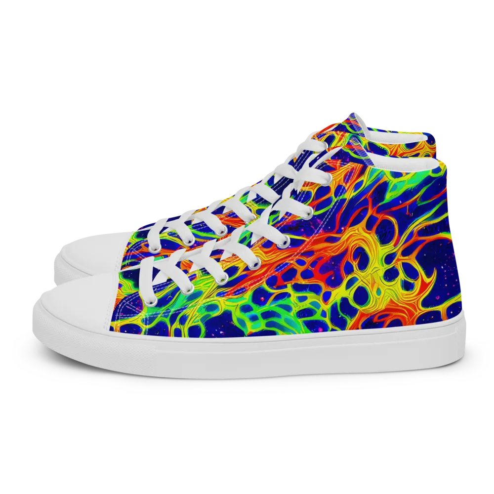 Radiant Organism on Women's High Top Canvas Shoes — Left