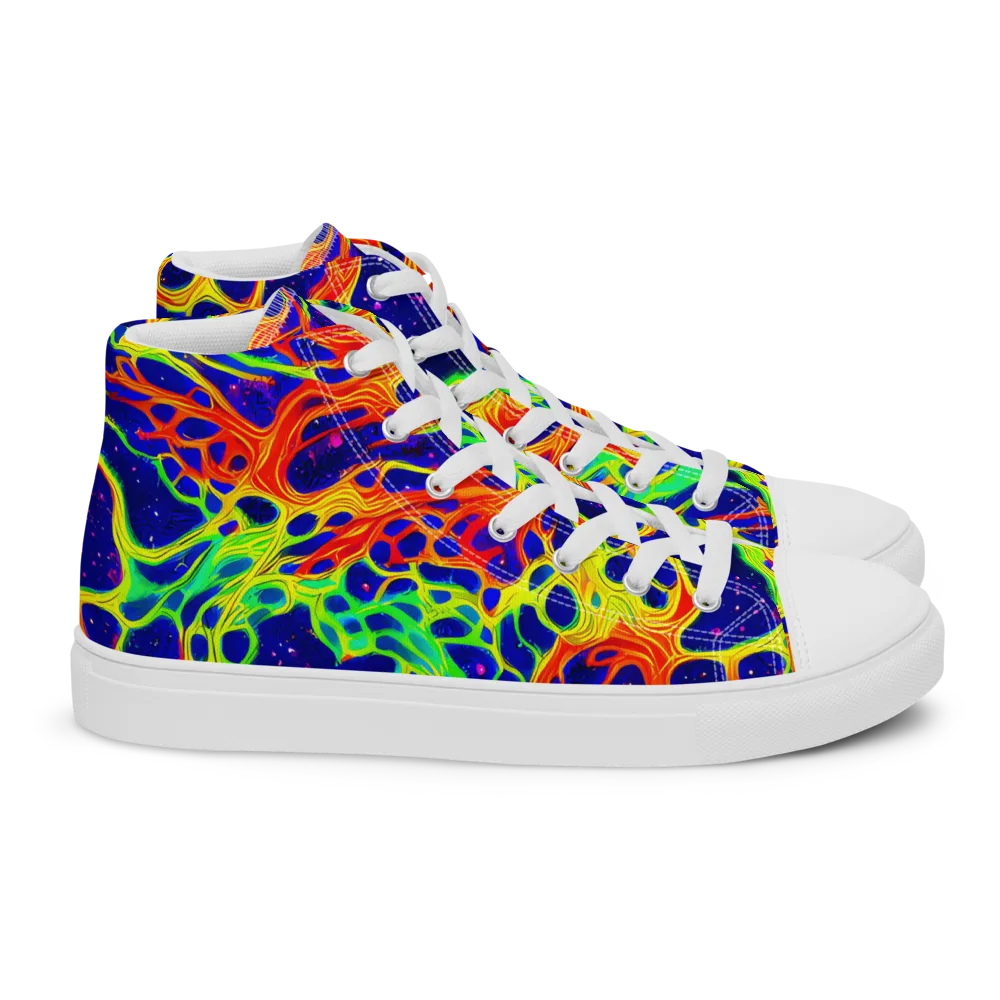 Radiant Organism on Women's High Top Canvas Shoes — Right
