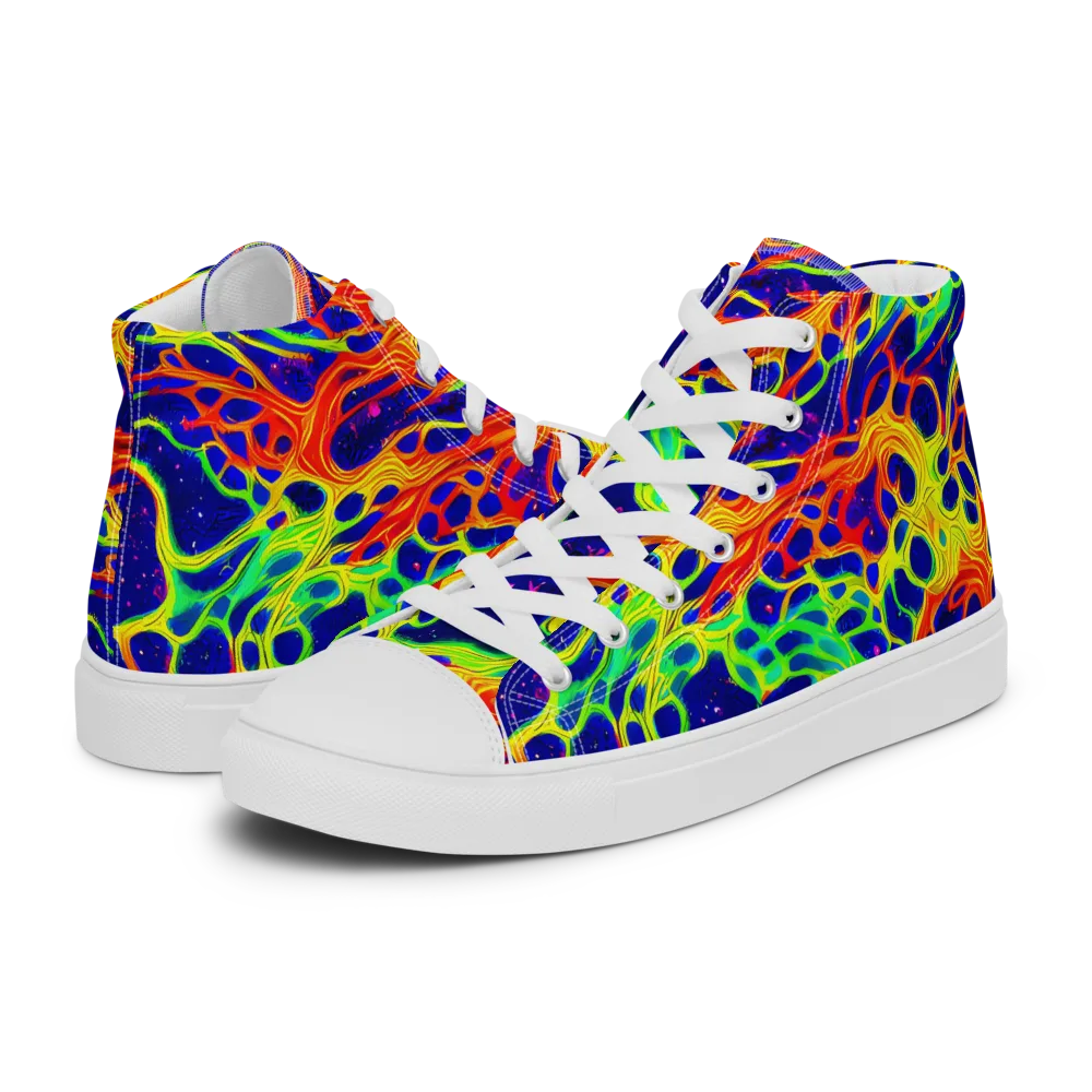 Radiant Organism on Women's High Top Canvas Shoes — Left