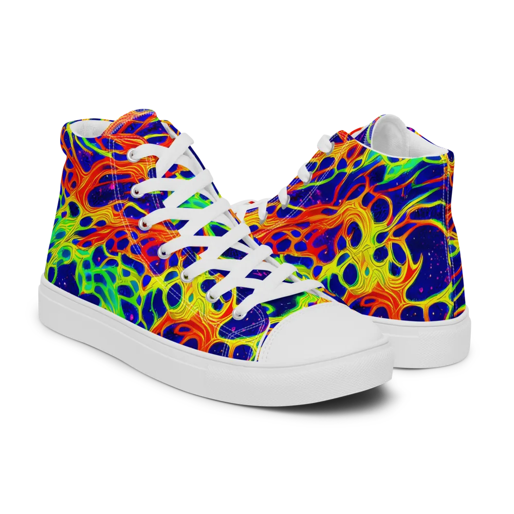 Radiant Organism on Women's High Top Canvas Shoes — Right