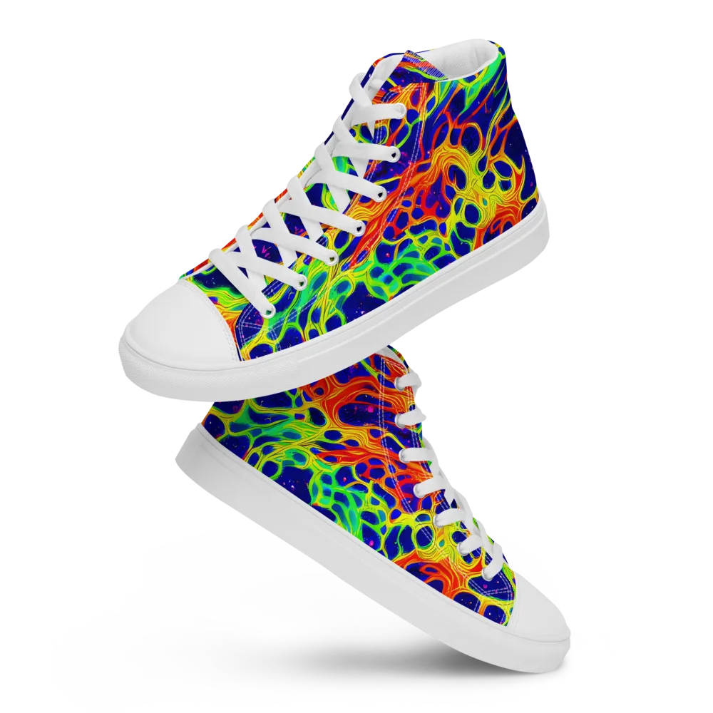 Radiant Organism on Women's High Top Canvas Shoes — Front