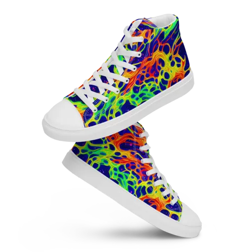 Radiant Organism on a Women's High Top Canvas Shoes
