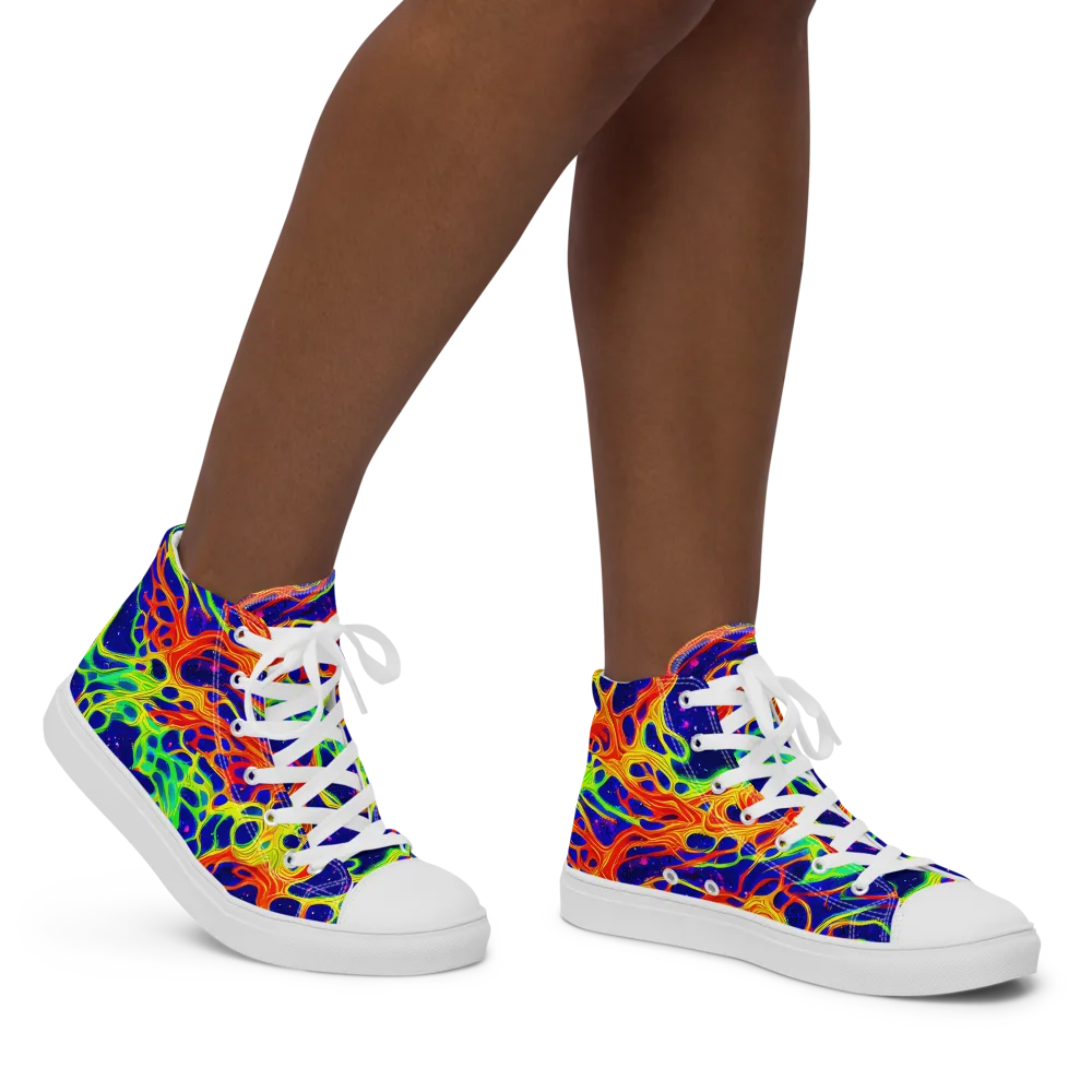 Radiant Organism on Women's High Top Canvas Shoes — Right