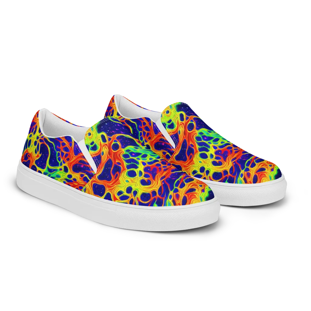 Radiant Organism on Men's Slip-On Canvas Shoes — Right Front
