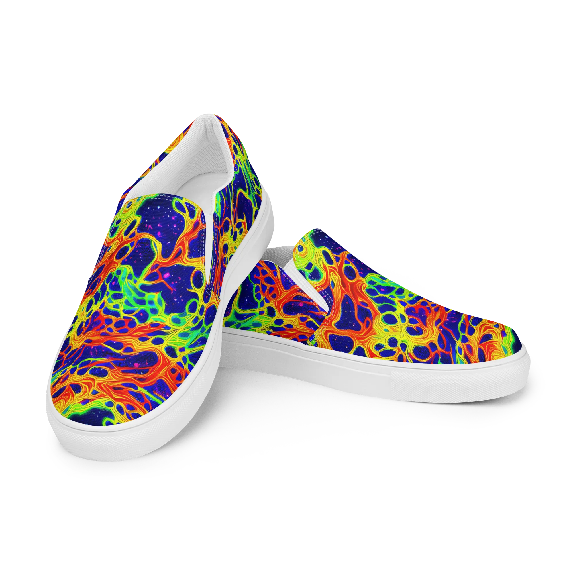 Radiant Organism on Men's Slip-On Canvas Shoes — Left Front