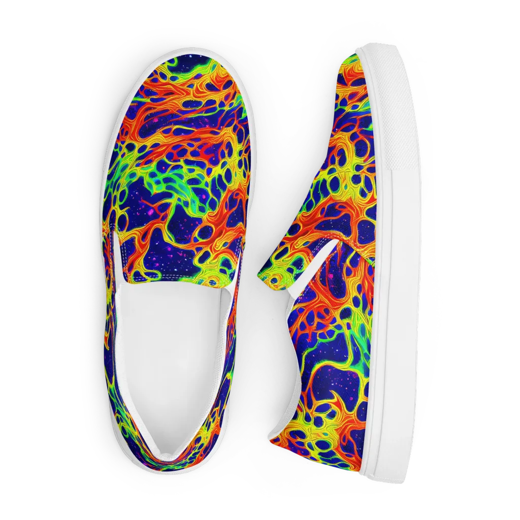 Radiant Organism on Men's Slip-On Canvas Shoes — Front